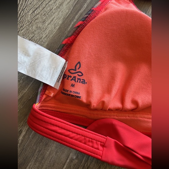Prana Size Medium Orange Swim Top Carmine Pink Desert Geo Lahari Bikini Top - Picture 7 of 7